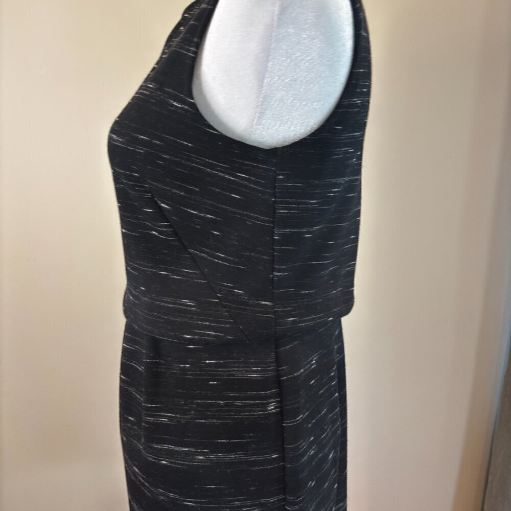 Ann Taylor Black Textured Sleeveless Sheath Dress | Women’s 4P Petite - Picture 4 of 10